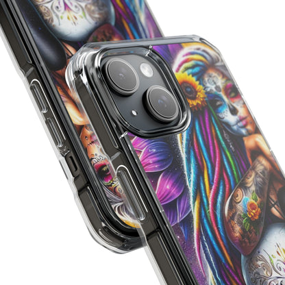 Sugar Skull Halo iPhone 15 Case - Impact