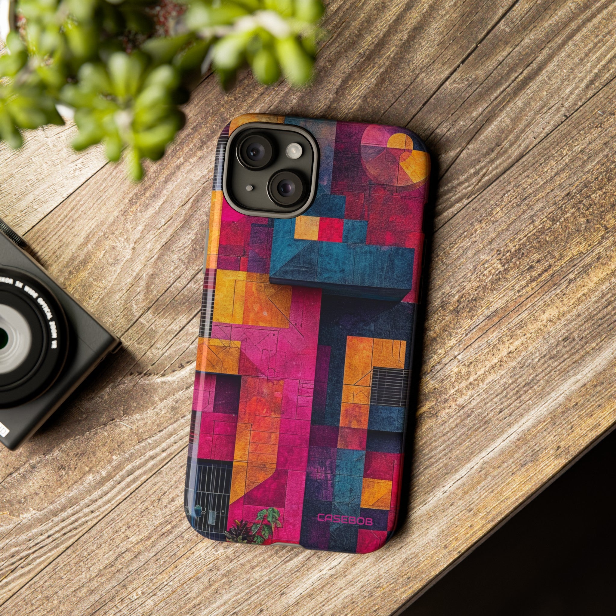 Electric Geometric Vibes - Protective Phone Case