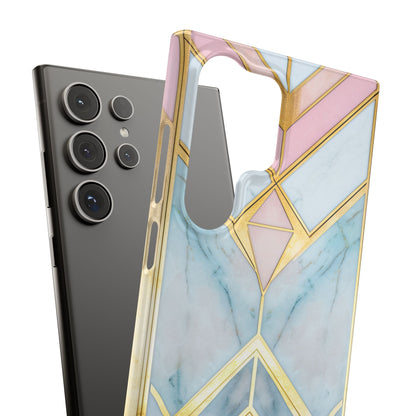 Gold Pink Art Deco - Slim Samsung S24 Phone Case