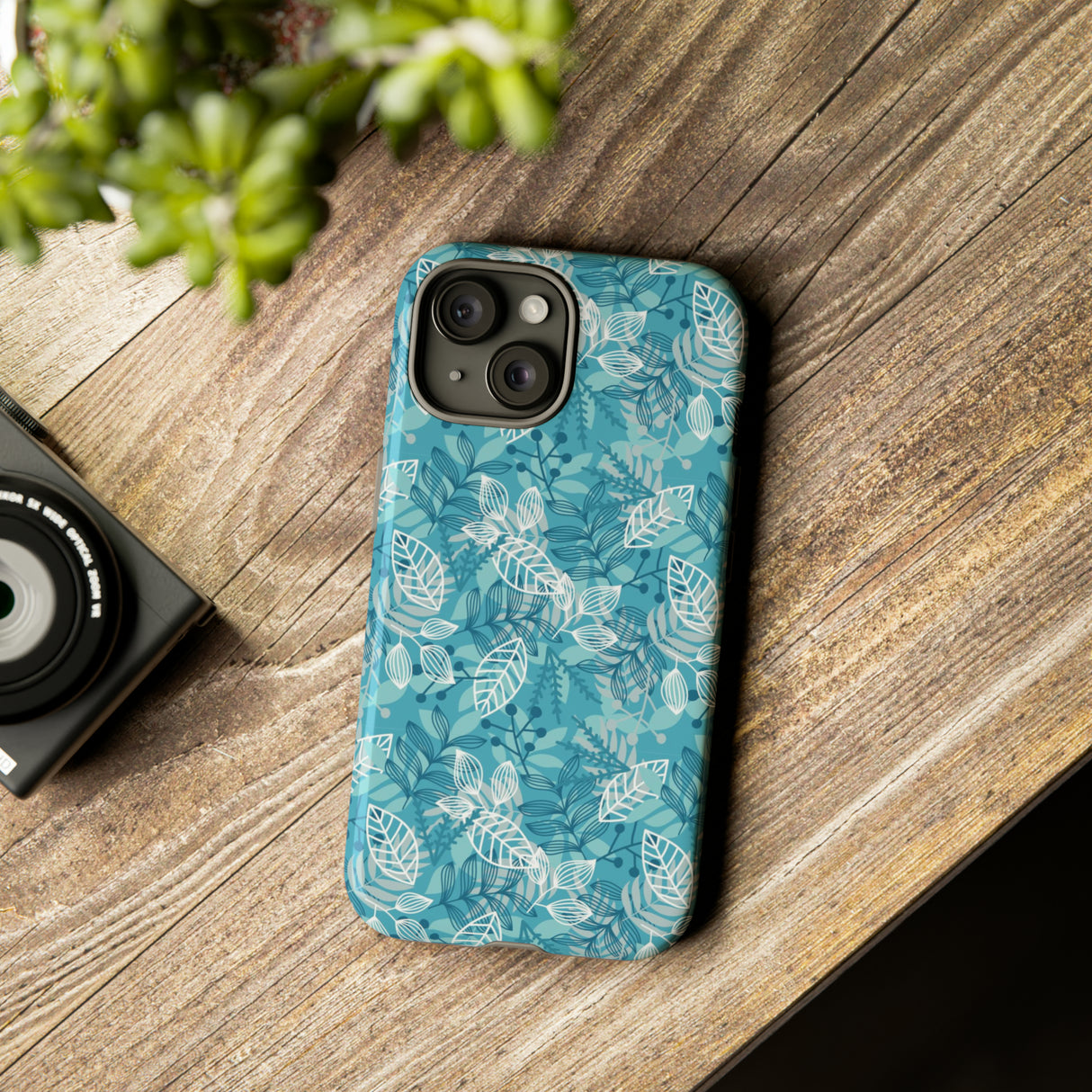 Spring Blue Leaf - Protective Phone Case