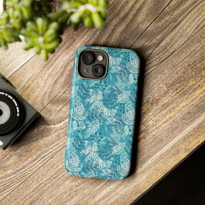 Spring Blue Leaf - Protective Phone Case