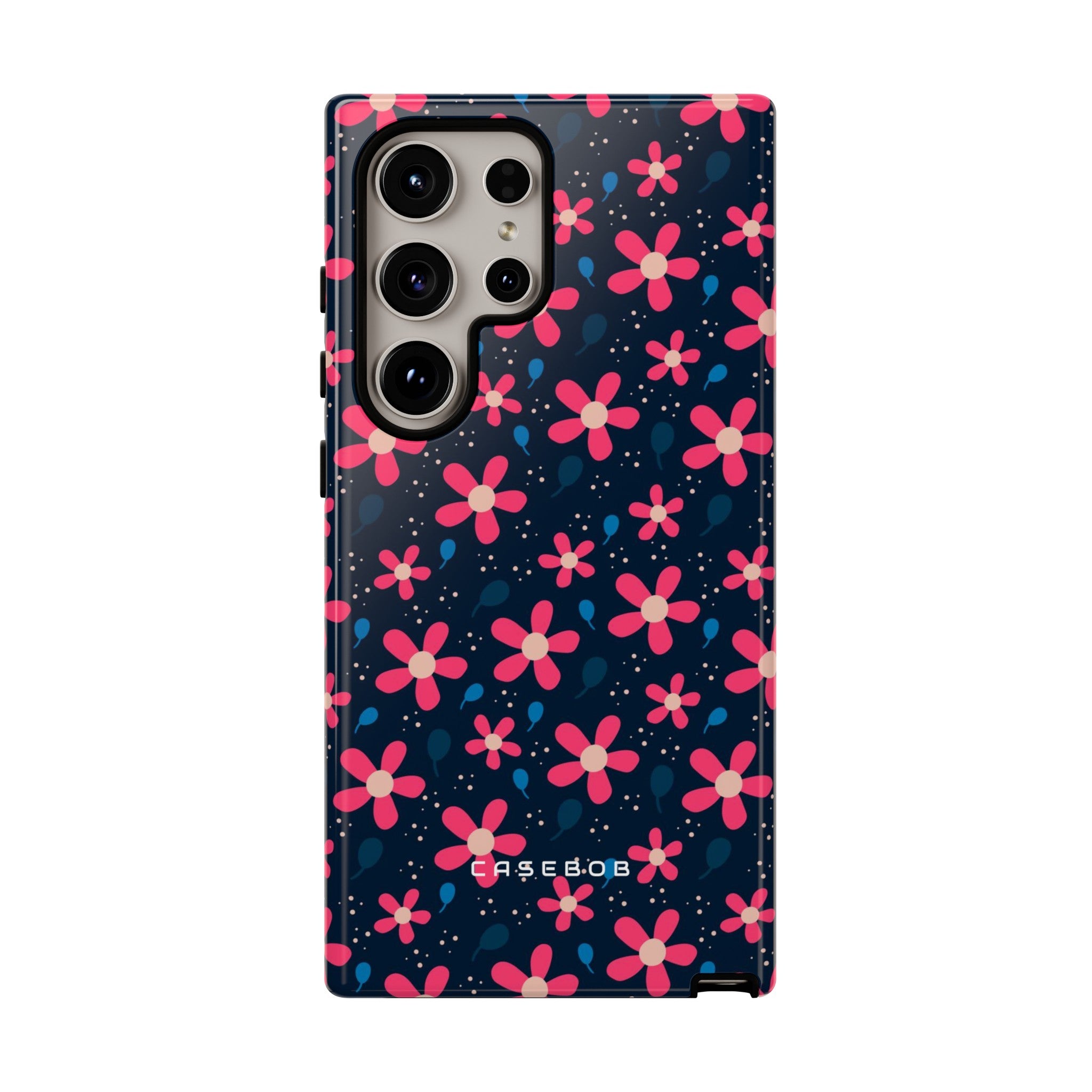 Pink Flower Pattern - Protective Phone Case