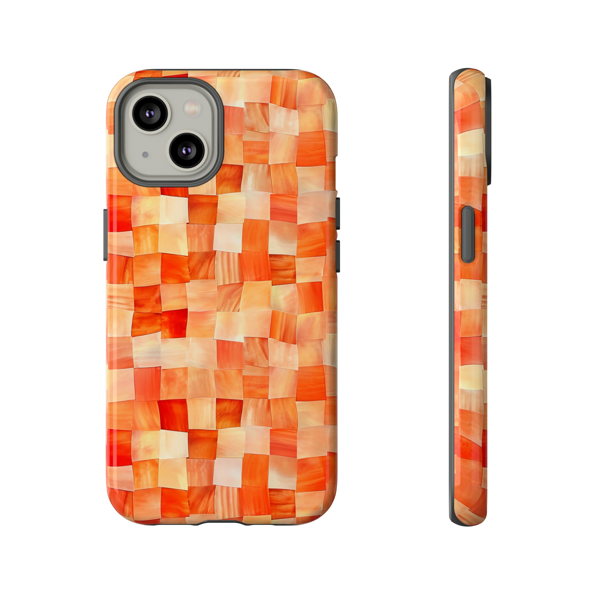 Orange Blaze: Square Gradient - Protective Phone Case