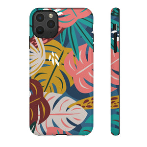 Tropical Leaf Mono - Protective Phone Case