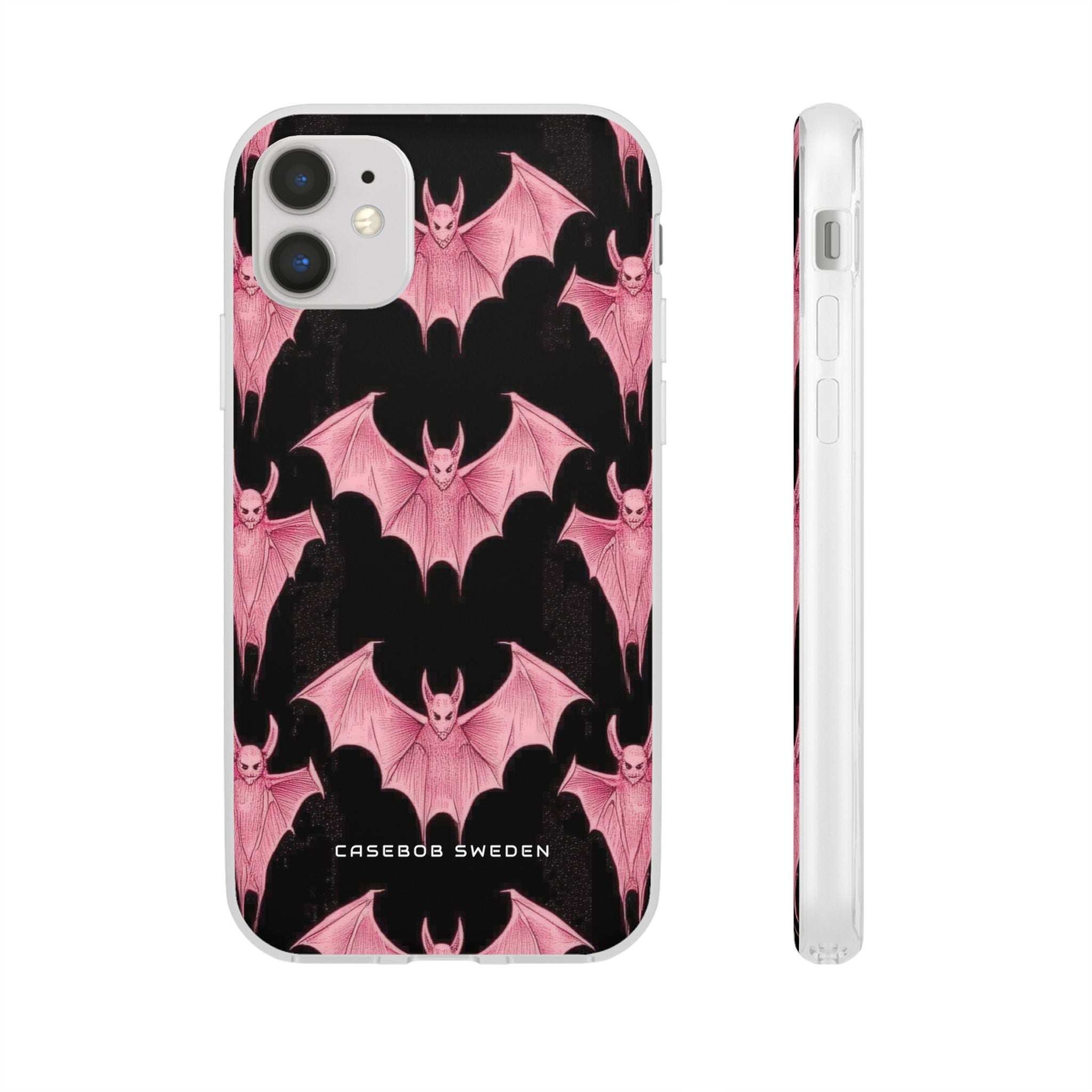 Gothic Pink Bats Aflame iPhone 11 - Flexi-Telefonhülle