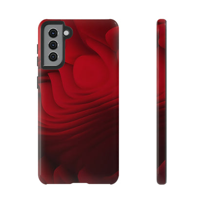 Red Center Waves - Protective Phone Case