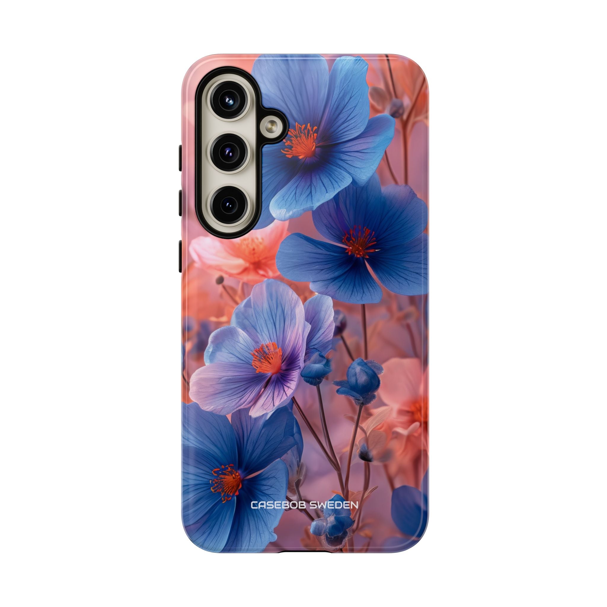 Blue Peach Blossoms - Tough Samsung S24 Phone Case