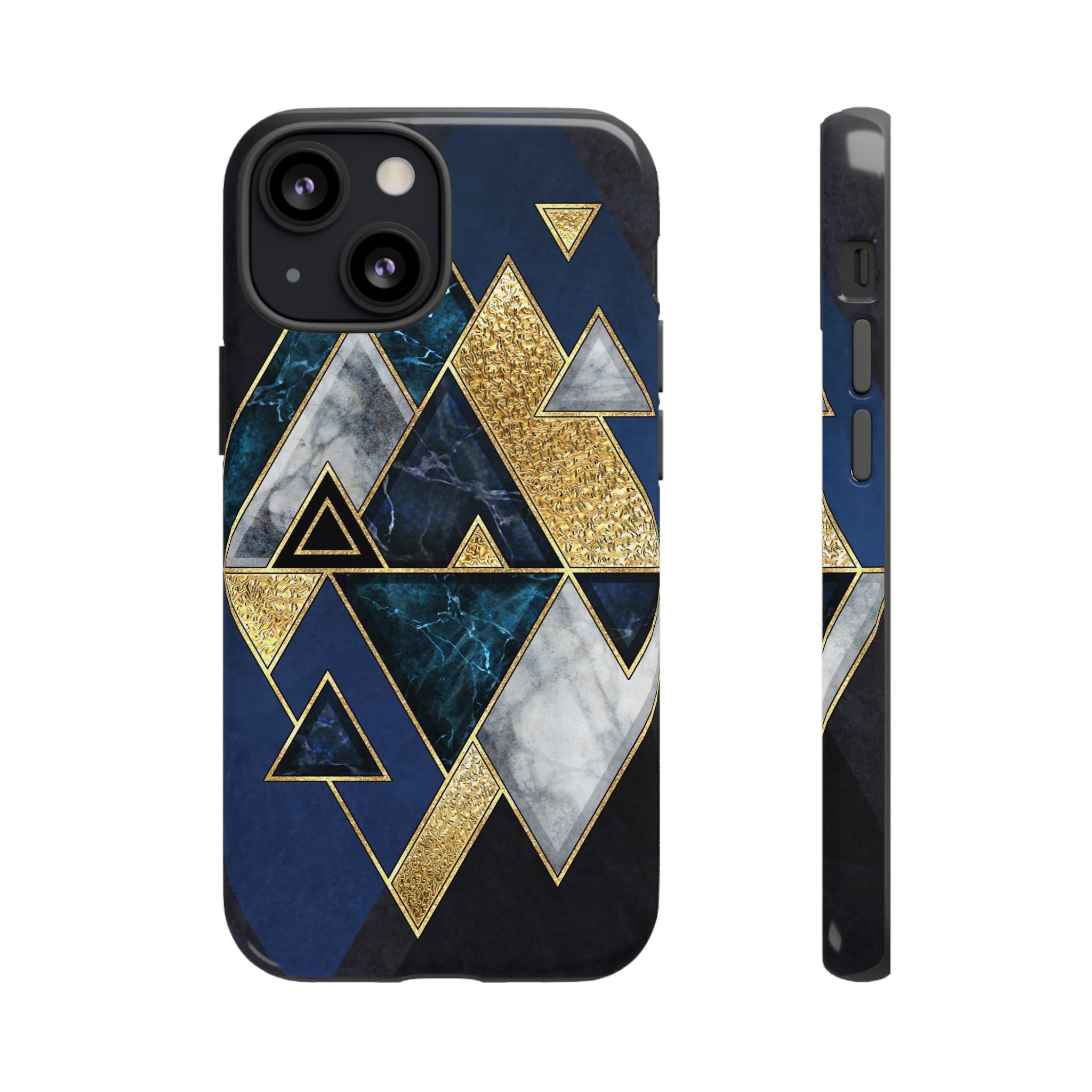 Dark Blue Geometric - Protective Phone Case