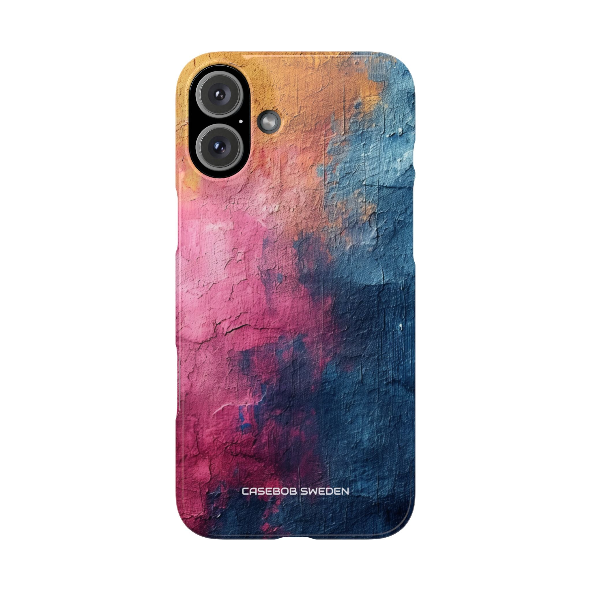 Blue Pink Abstract - Slim iPhone 16 Phone Case