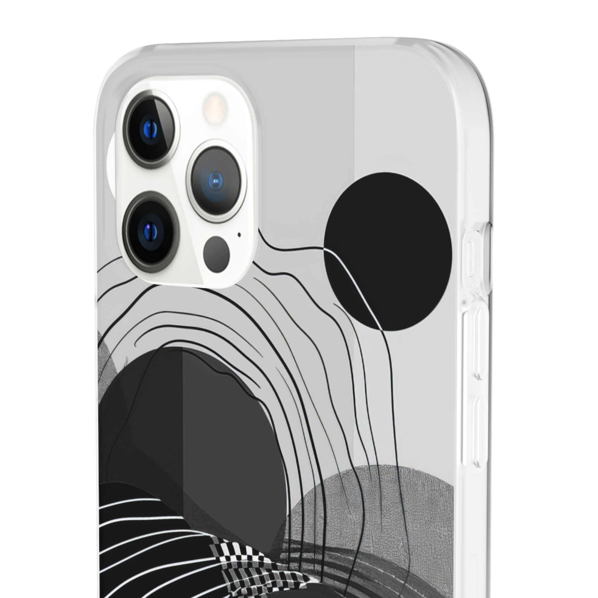 Monochrome Dynamics | Flexible Phone Case for iPhone