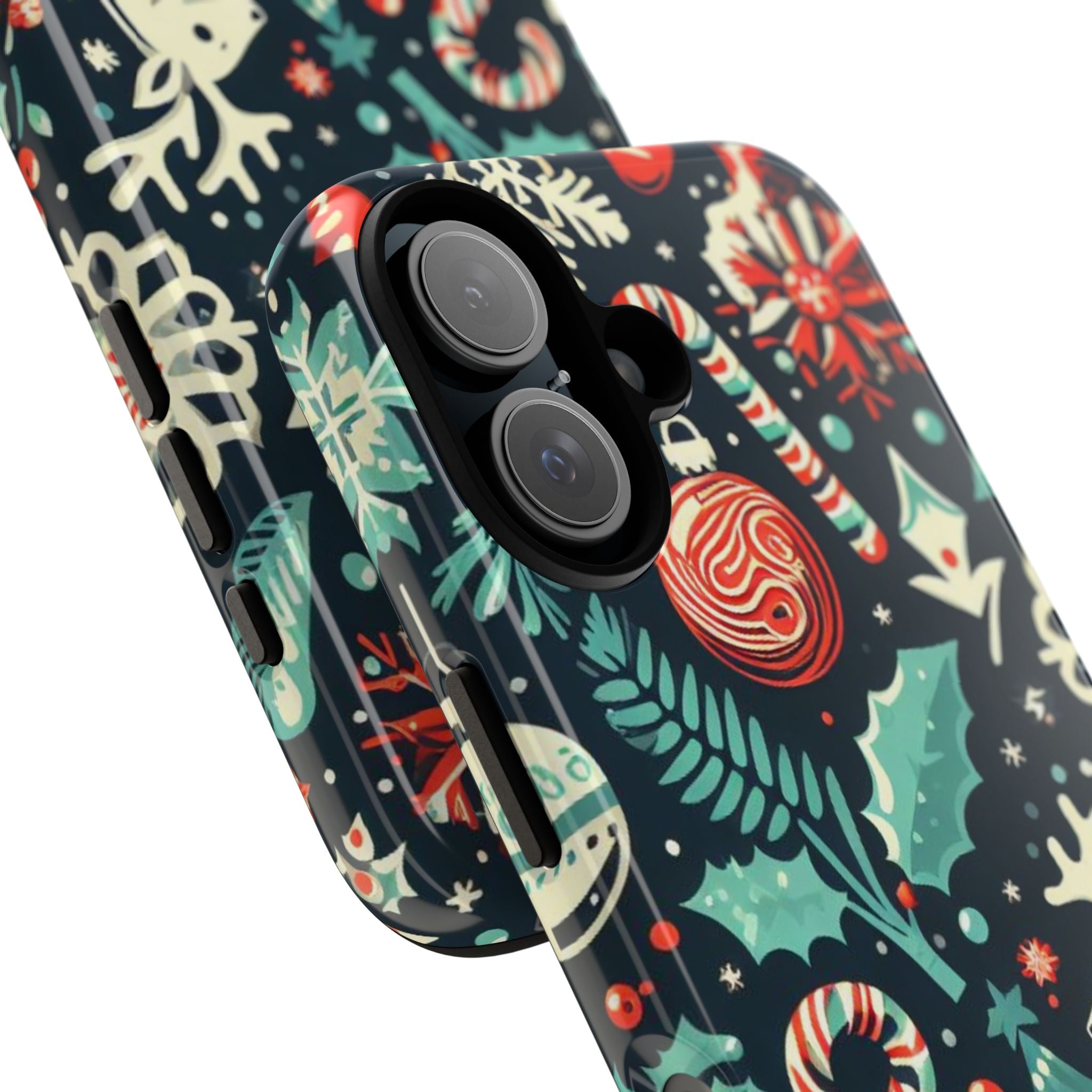 Festive Snowflakes Dance - iPhone Case