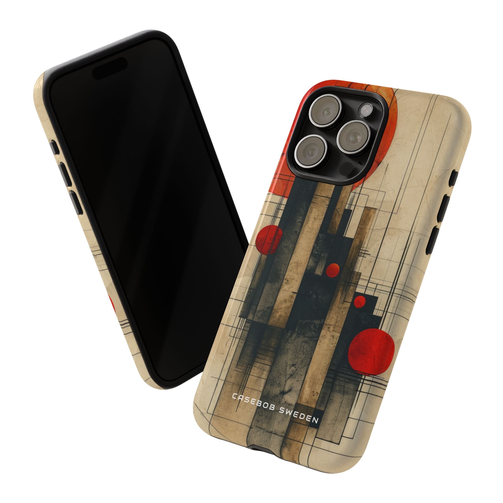 Vintage Geometric Harmony iPhone 15 - Tough Phone Case