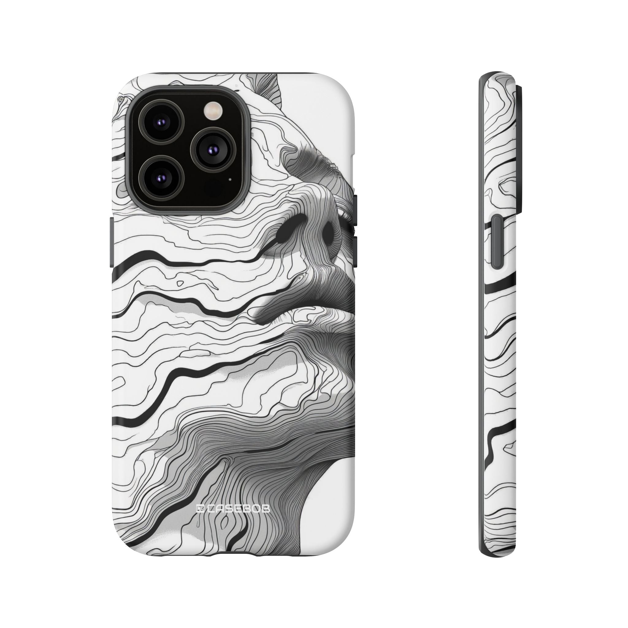 Topographic Serenity | Protective Phone Case for iPhone