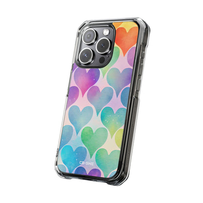 Watercolor Heart Symphony iPhone Case - Impact