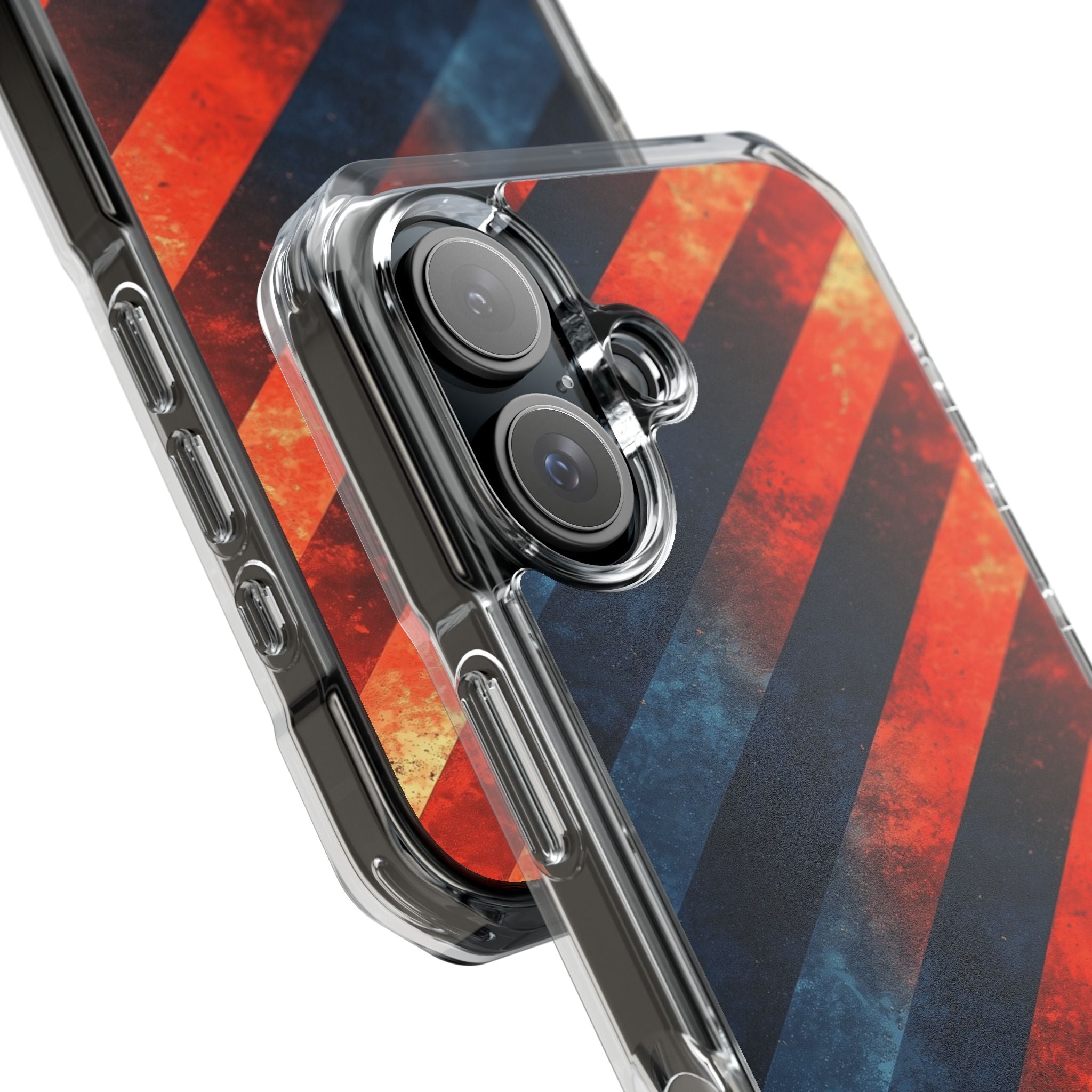 Diagonal Stripes Blaze iPhone 16 Case - Impact