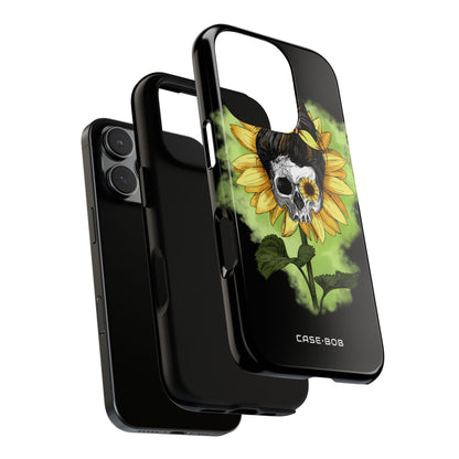 Sunflower Skull iPhone 16 Pro Case - Tough