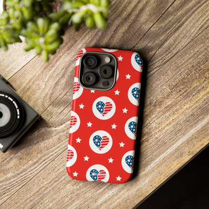 Hearts Celebrate Freedom - iPhone Case