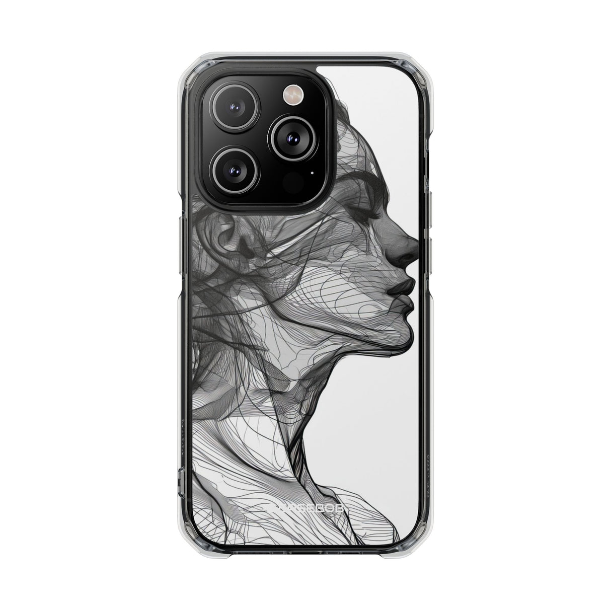 Ethereal Lines - Phone Case for iPhone (Clear Impact - Magnetic)