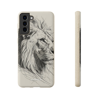 Majestic Linework Lion | Biodegradable Phone Case