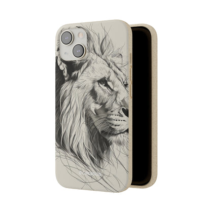 Majestic Linework Lion | Biodegradable Phone Case