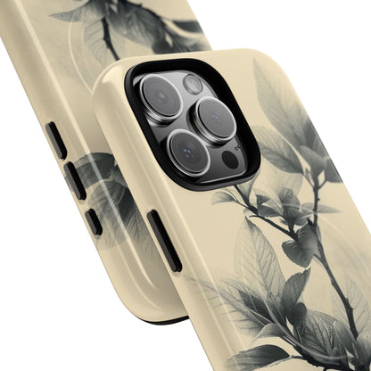 Beige Branch Art - Tough + MagSafe® iPhone 16 Phone Case