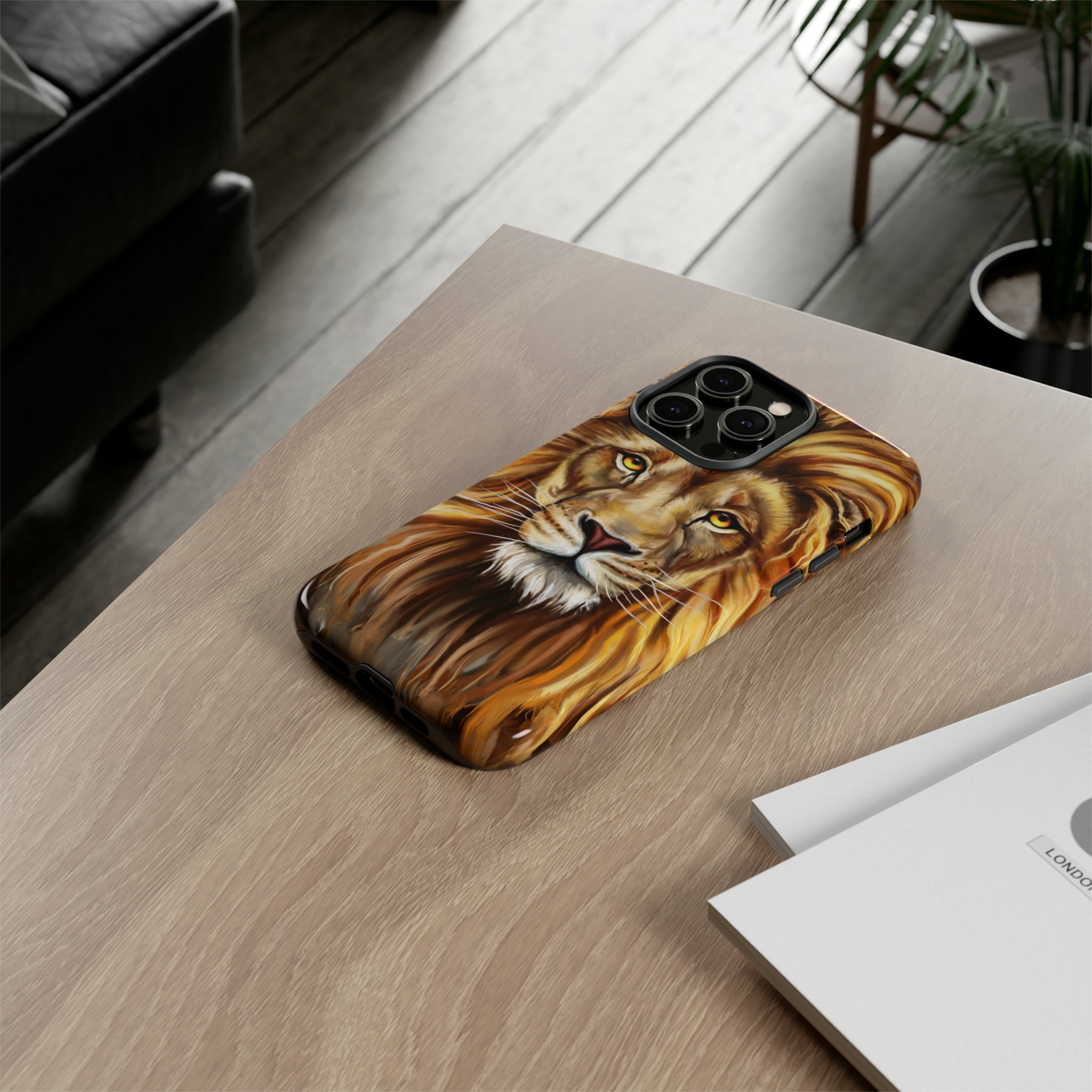 Lion head Digital Painting - Protective Phone Case