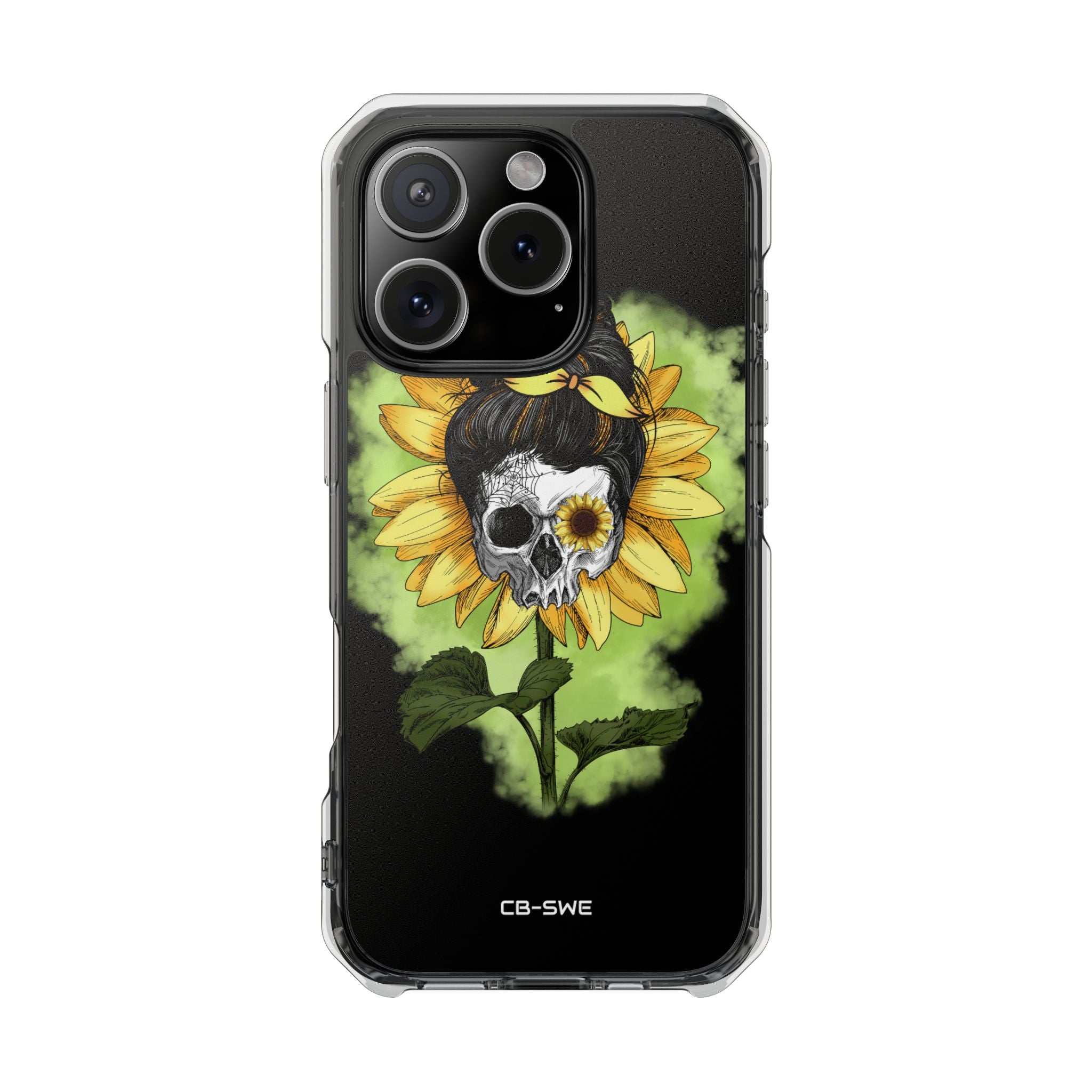 Sunflower Skull Fusion iPhone Case - Impact