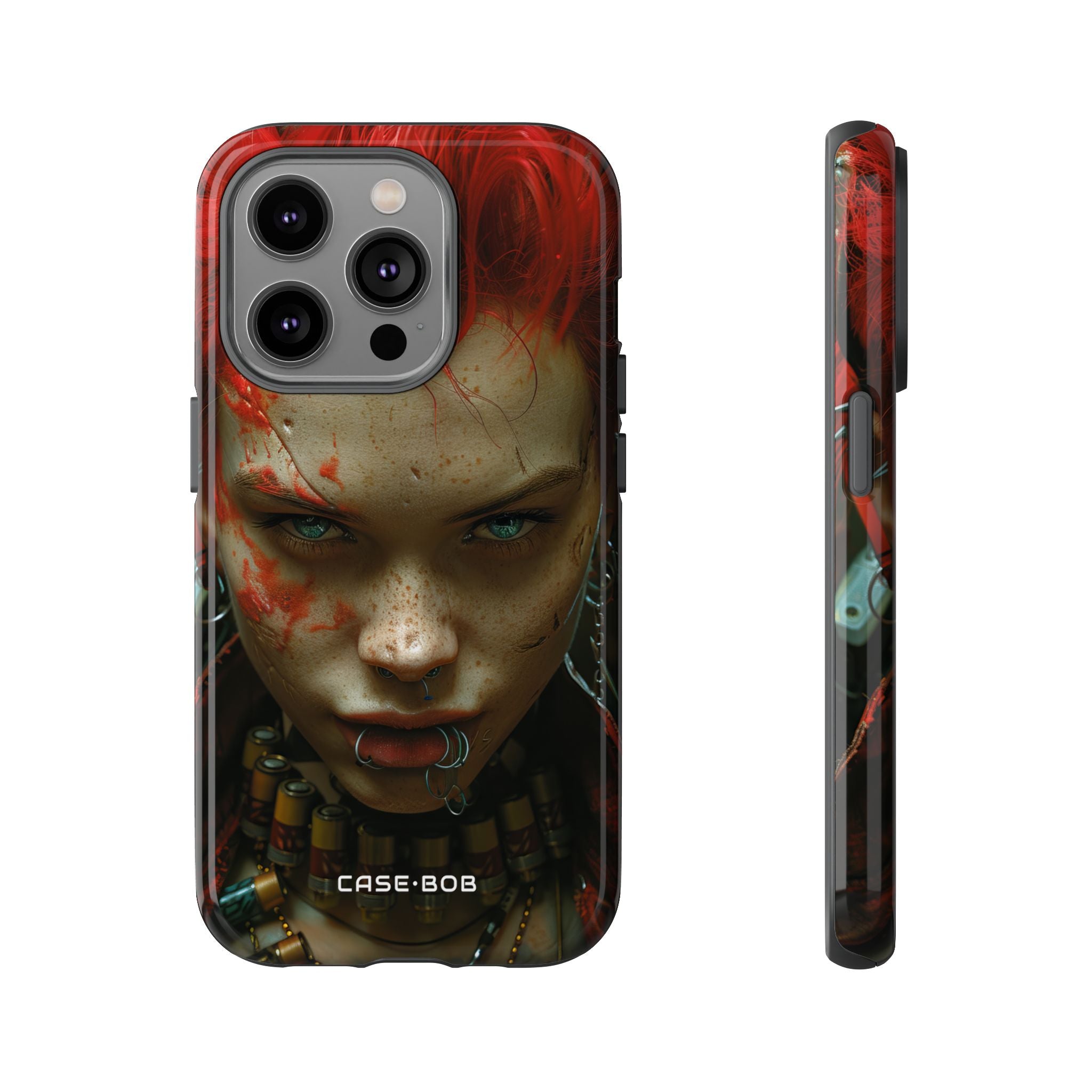 Red Spike Gaze iPhone 14 Pro Case - Tough