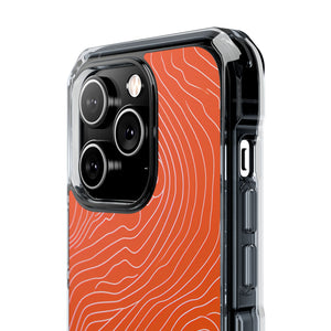 Pantone Tangerine Design | Handyhülle für iPhone (Clear Impact Case – magnetisch)