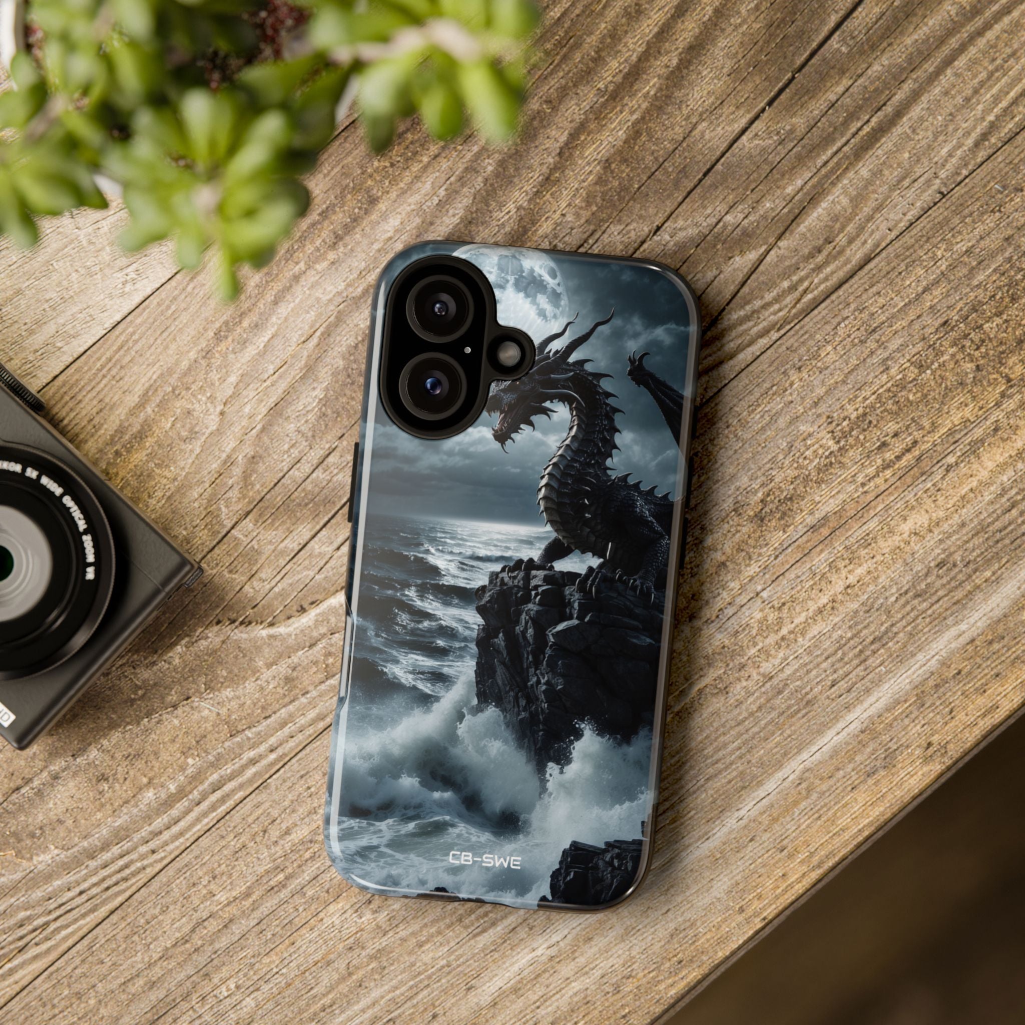 Dragon Roars Against Sea - iPhone Case