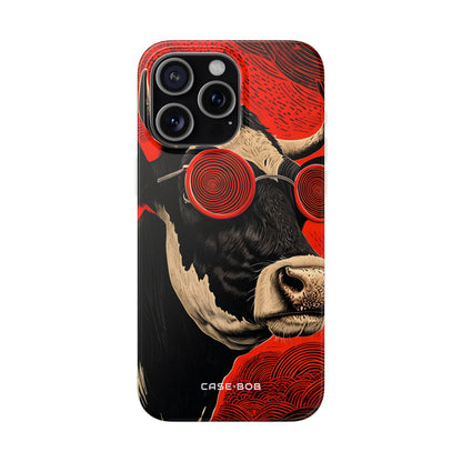 Hypnotic Cow iPhone 15 Pro Max Case - Soft
