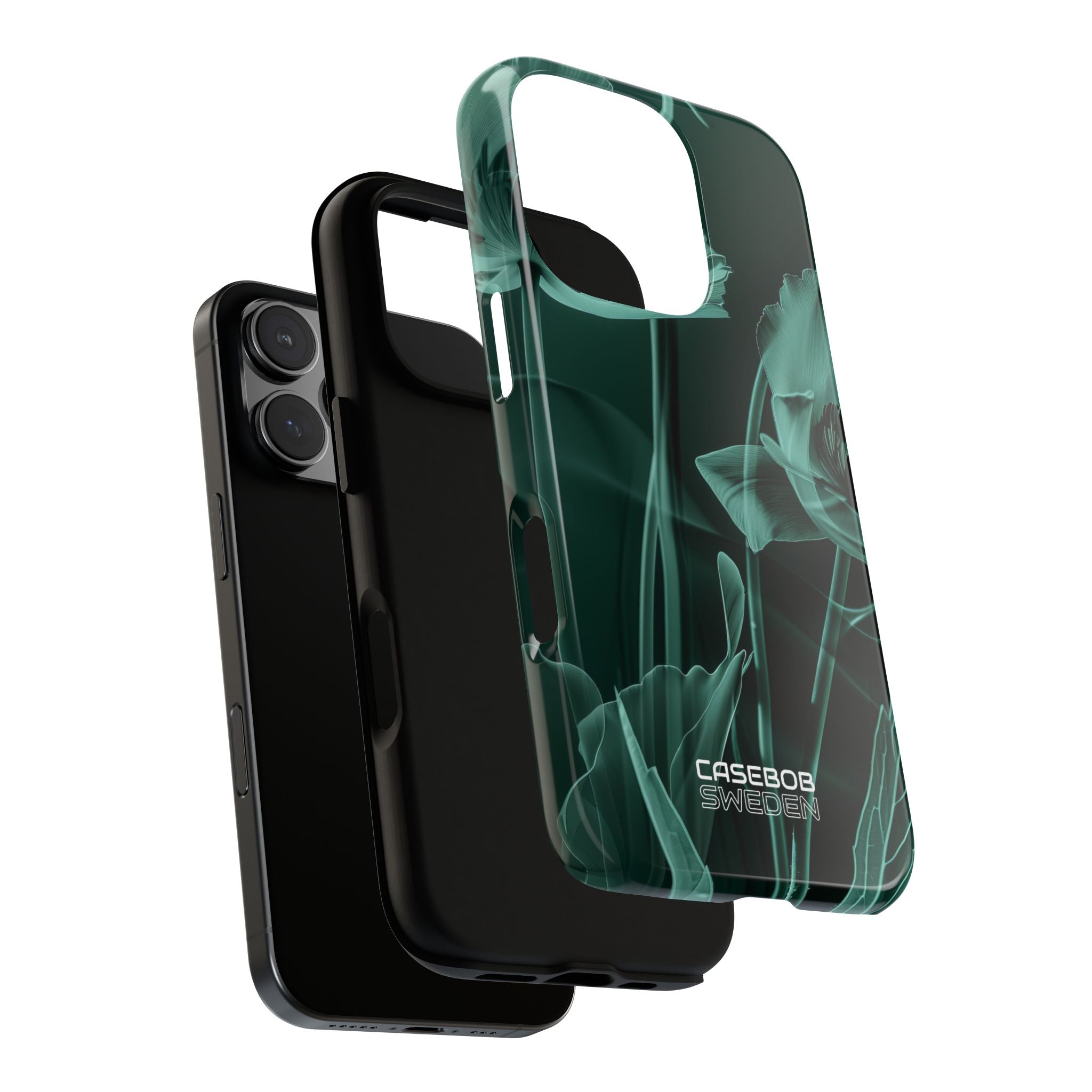 Teal Bloom Radiance iPhone 16 - Tough
