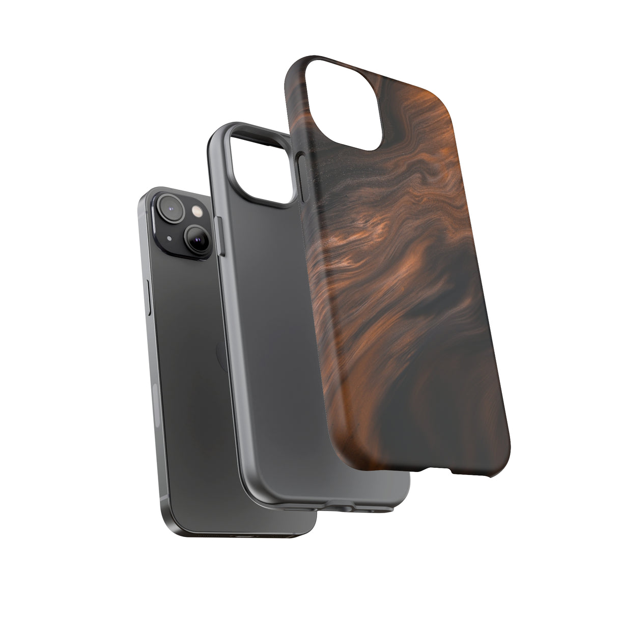 Brown Mist Ink Art iPhone Case (Protective) Phone Case