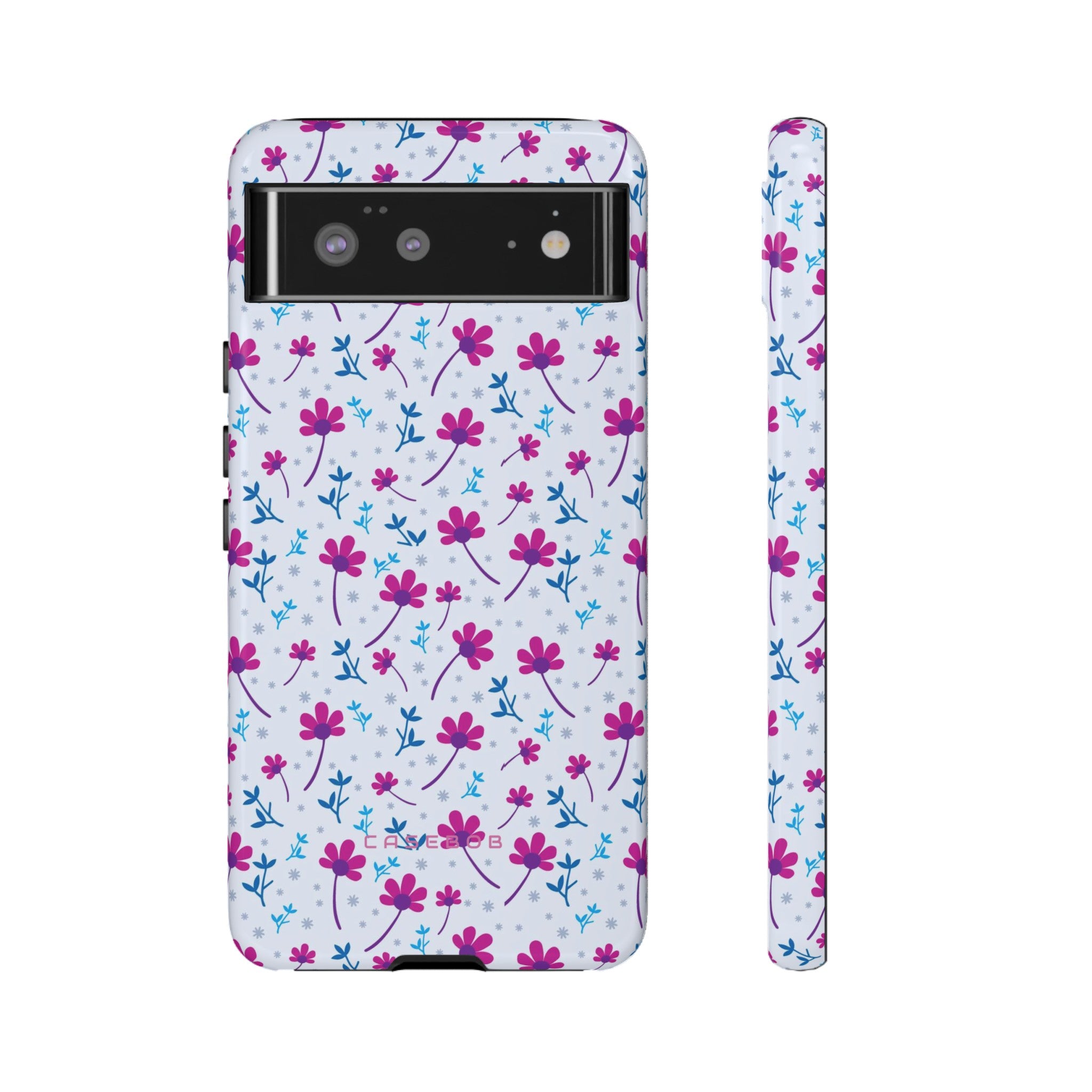 Purple Flower Pattern - Protective Phone Case