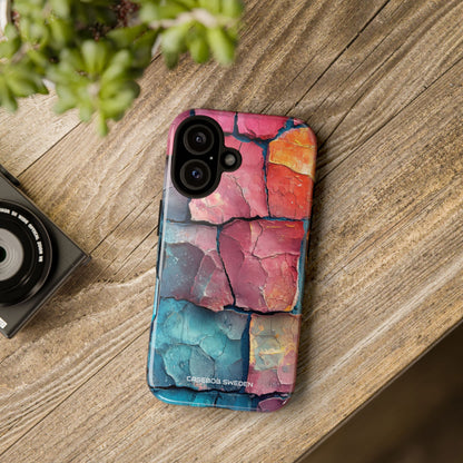 Cracked Earth Mosaic - Tough iPhone 16 Phone Case