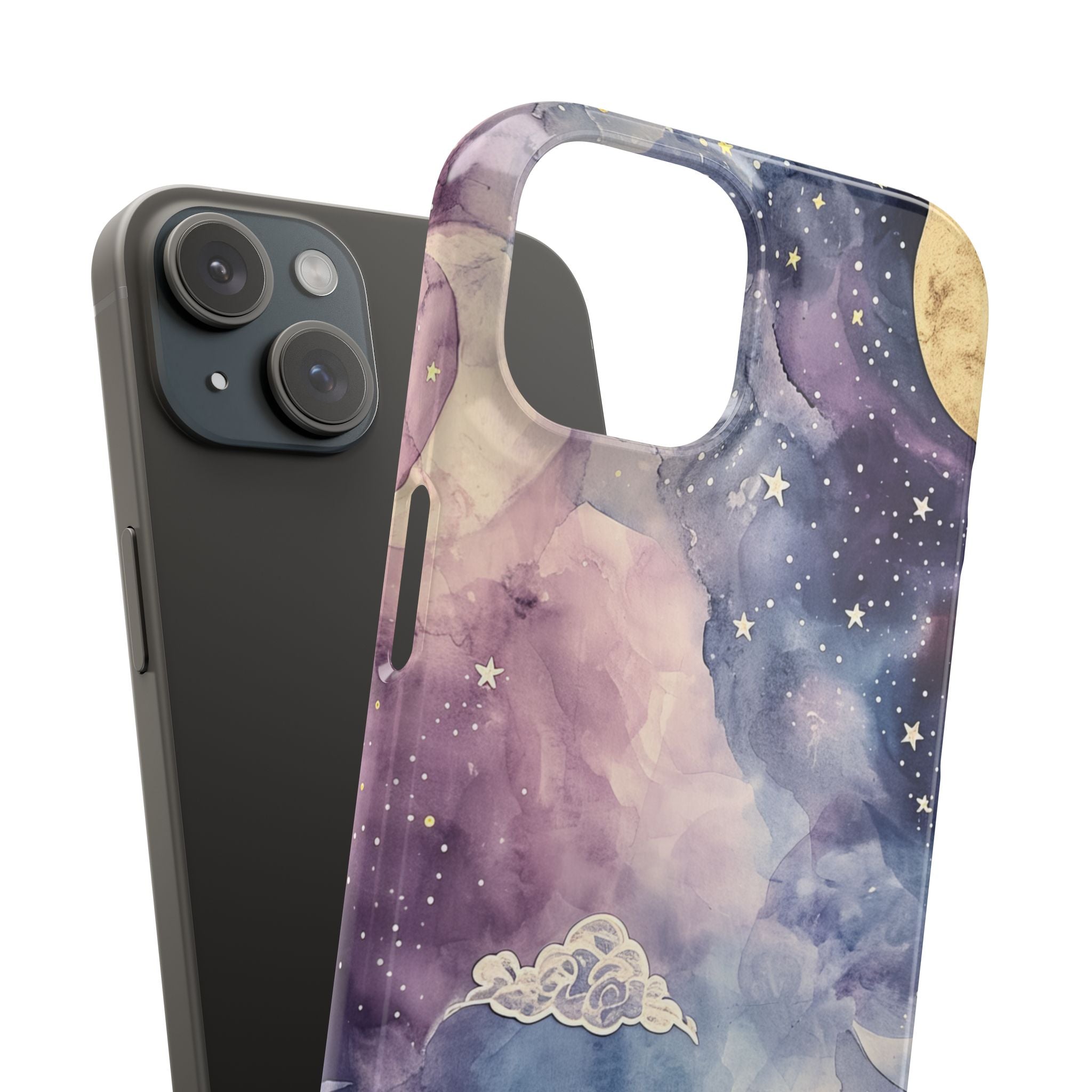 Dreamy Celestial Night - Slim iPhone 15 Phone Case