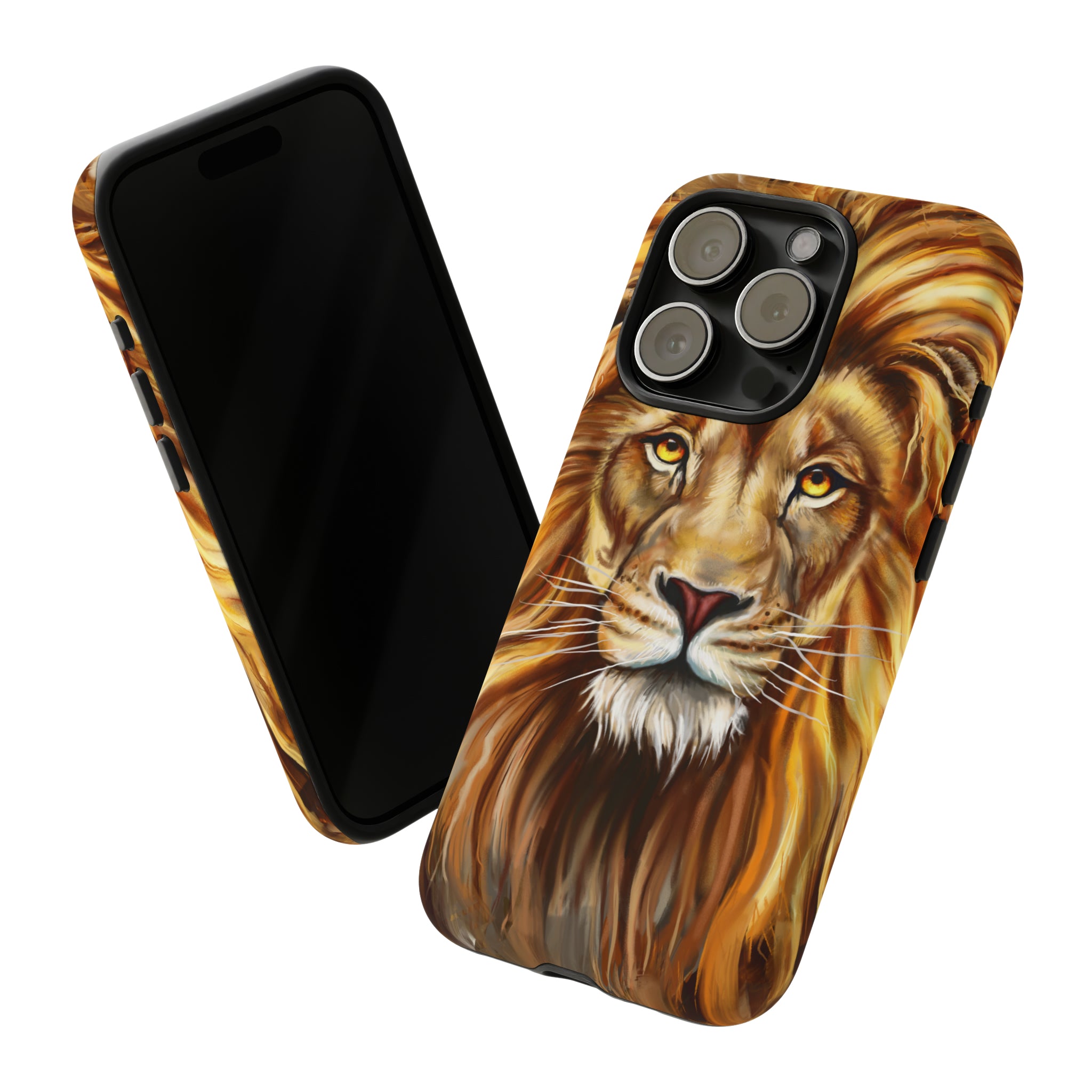 Lion head Digital Painting - Protective Phone Case