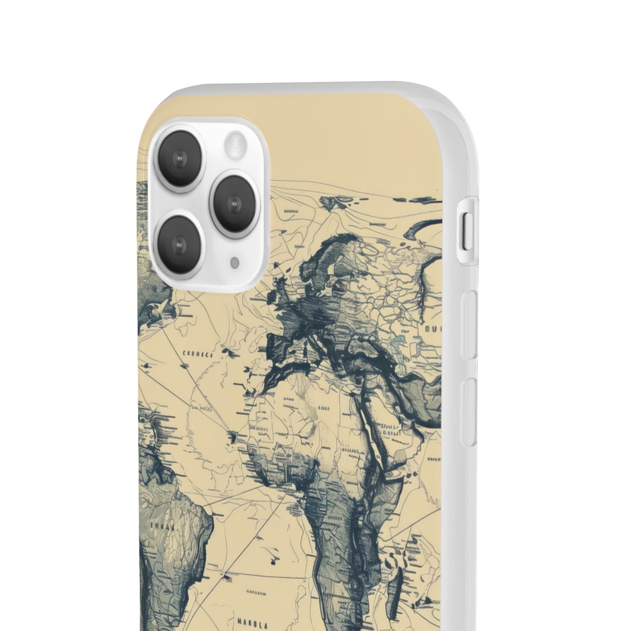 Vintage World Map | Flexible Phone Case for iPhone