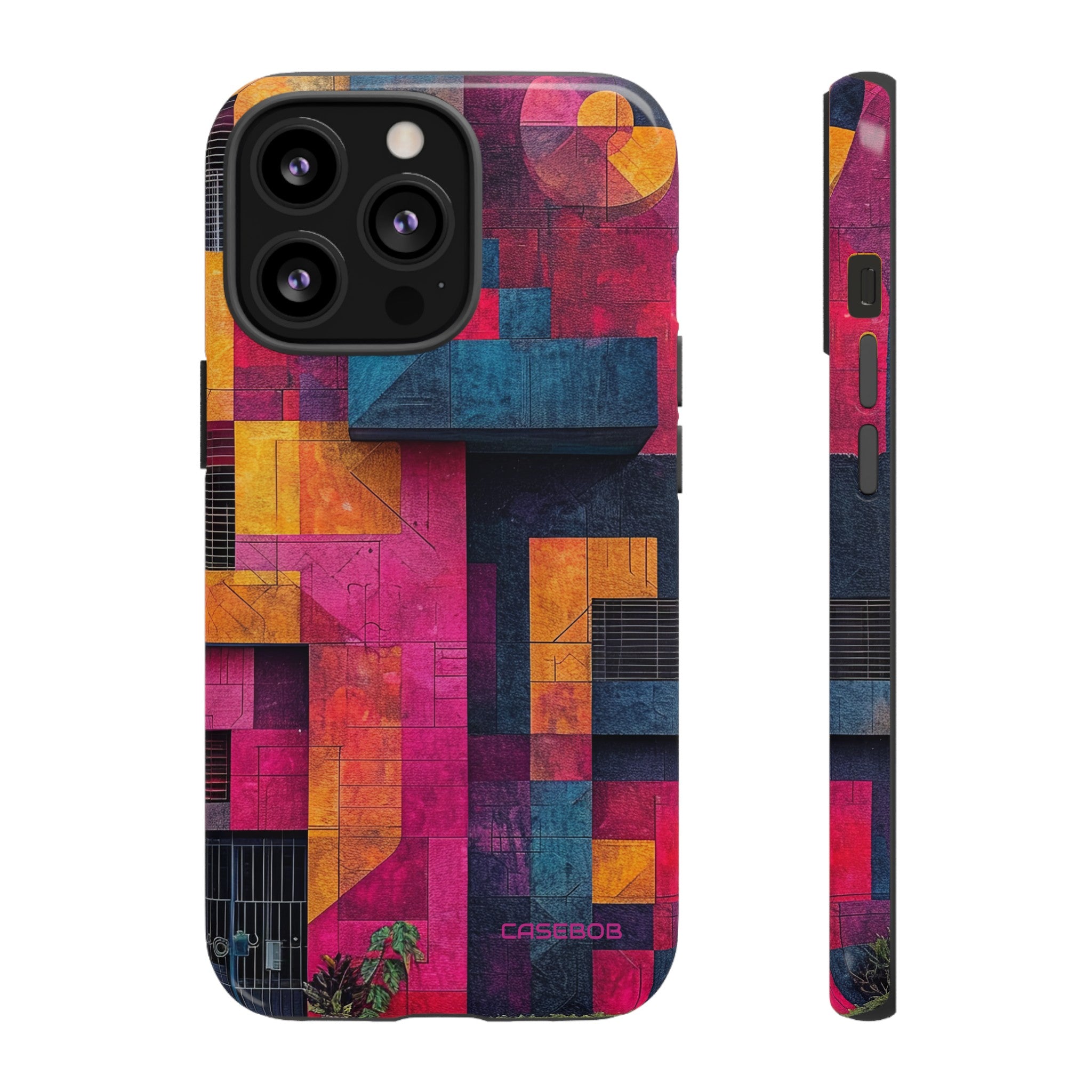 Electric Geometric Vibes - Protective Phone Case