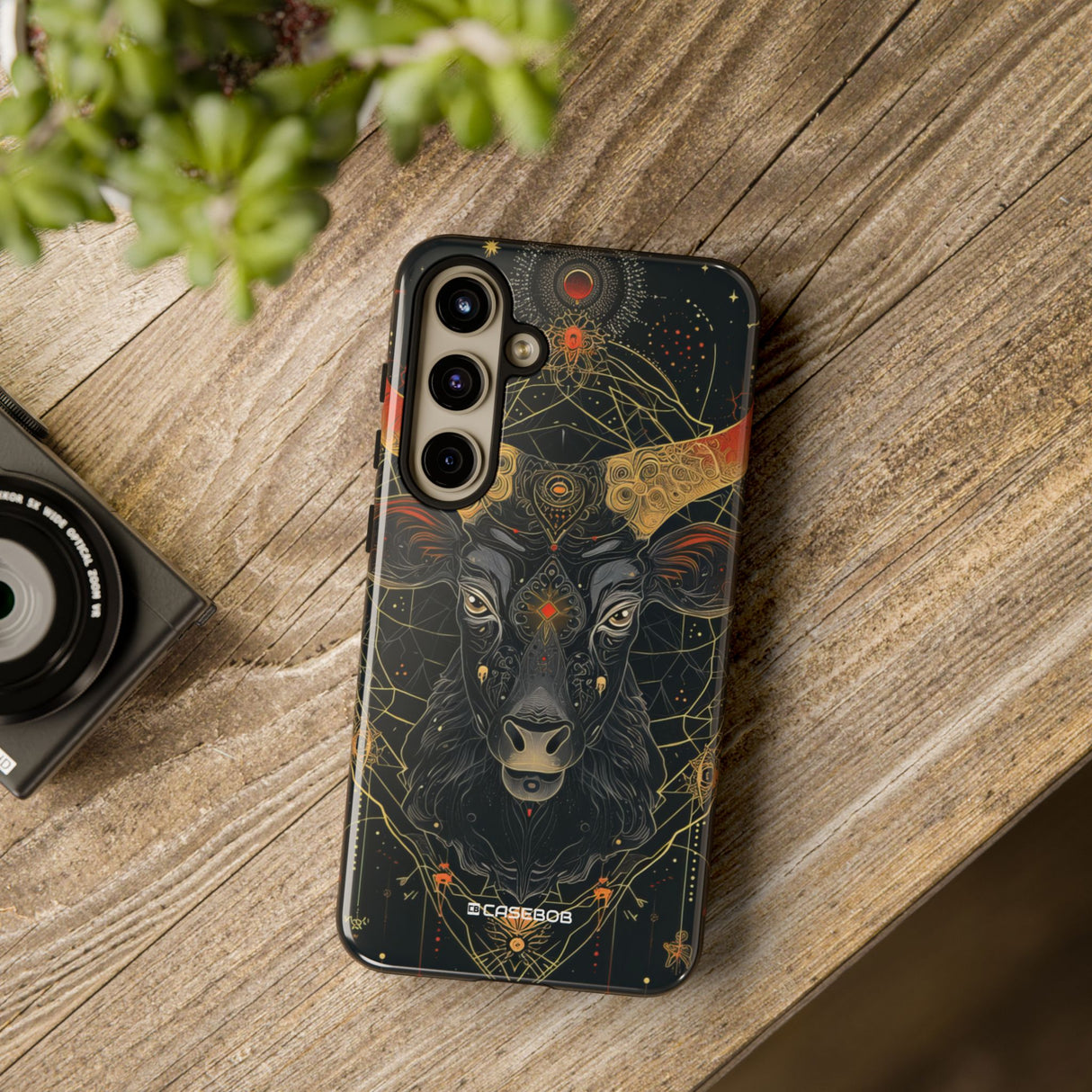 Mystical Bull: Cosmic Geometry - For Samsung S24