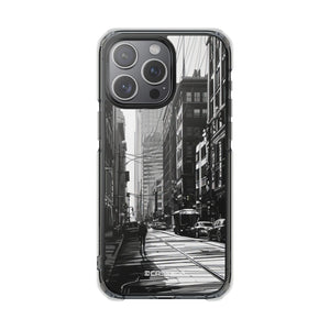 Noir Urban Serenity - Phone Case for iPhone (Clear Impact - Magnetic)