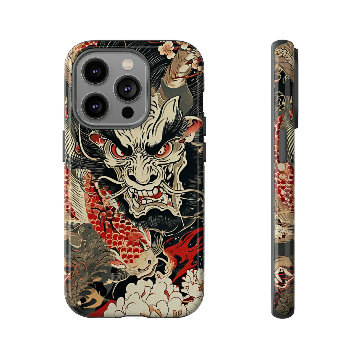 Oni & Sacred Symbols Fusion - Protective Phone Case