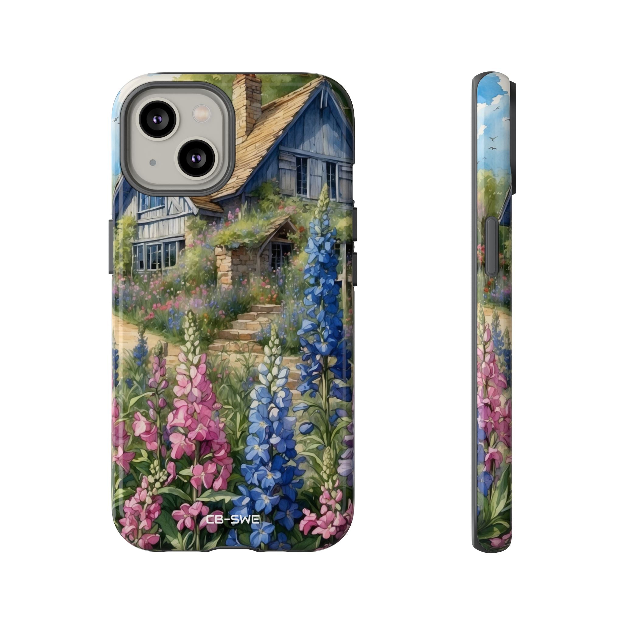 Cottage Surrounded Blossoms - iPhone Case