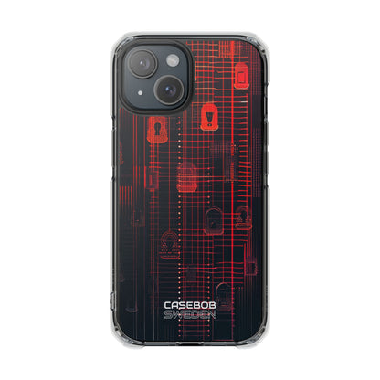 Cyber Locks Grid iPhone 15 - Impact Clear+