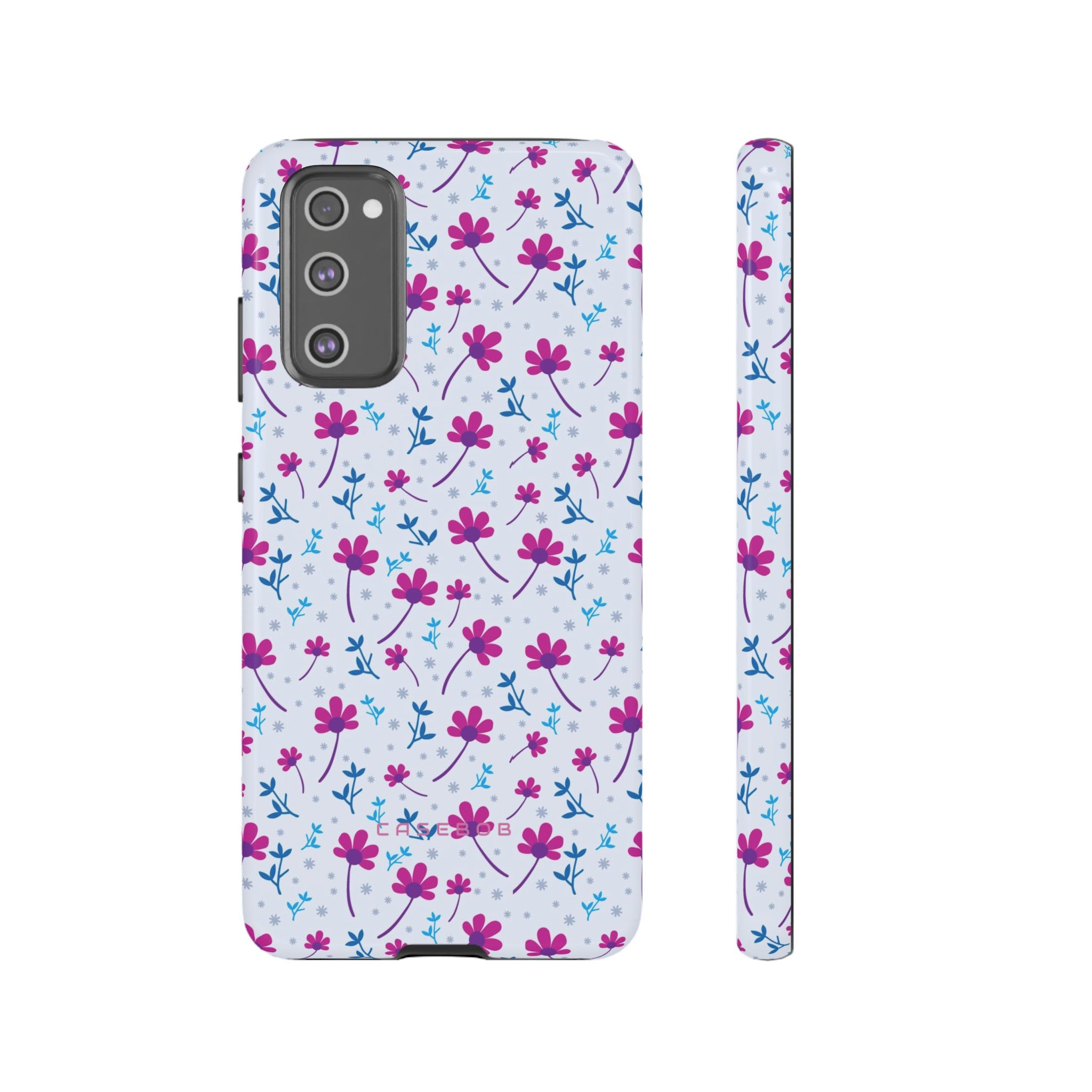 Purple Flower Pattern - Protective Phone Case