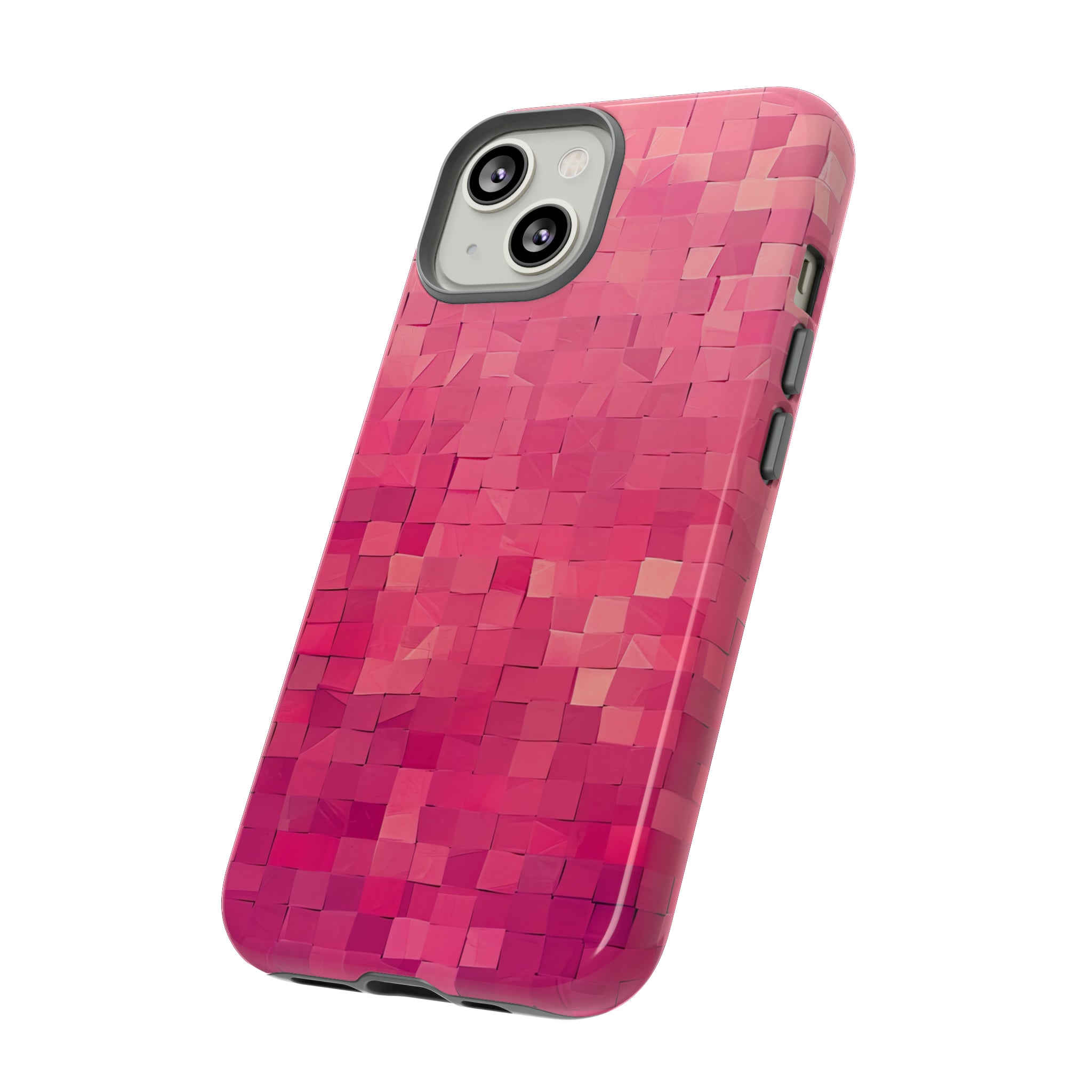 Pink Transition Squares - Protective Phone Case