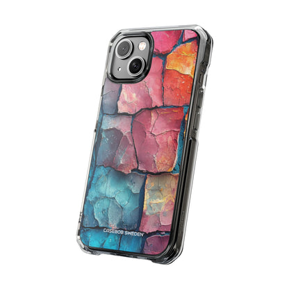 Cracked Earth Mosaic - Clear Impact iPhone 14 Phone Case