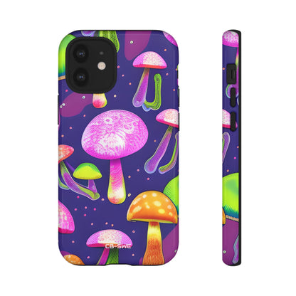 Neon Mushroom Dreams - iPhone Case