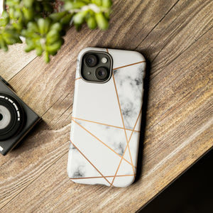 Marble Geometric - Protective Phone Case