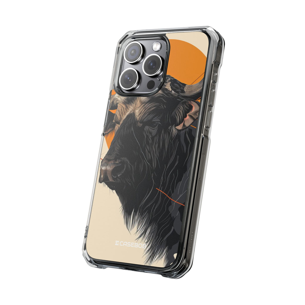 Majestic Buffalo Sun - Phone Case for iPhone (Clear Impact - Magnetic)